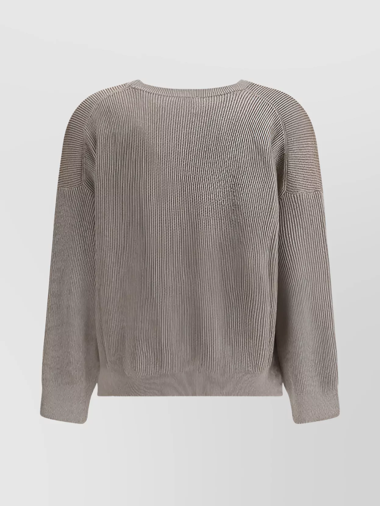 Brunello Cucinelli Ribbed Crew Neck Knitwear With Lurex Shine