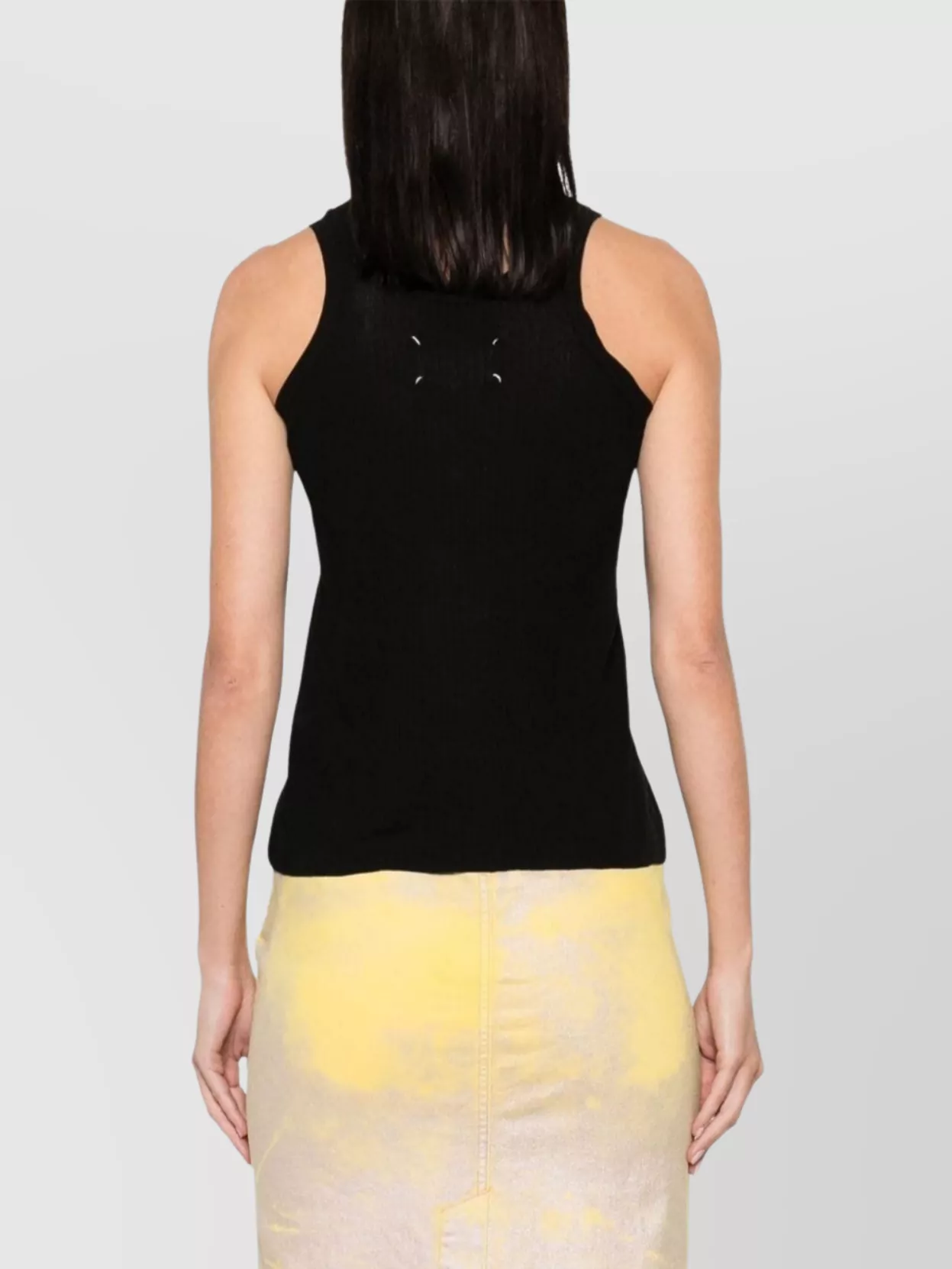 Maison Margiela Lightweight Ribbed Tank Top With Stretch Design
