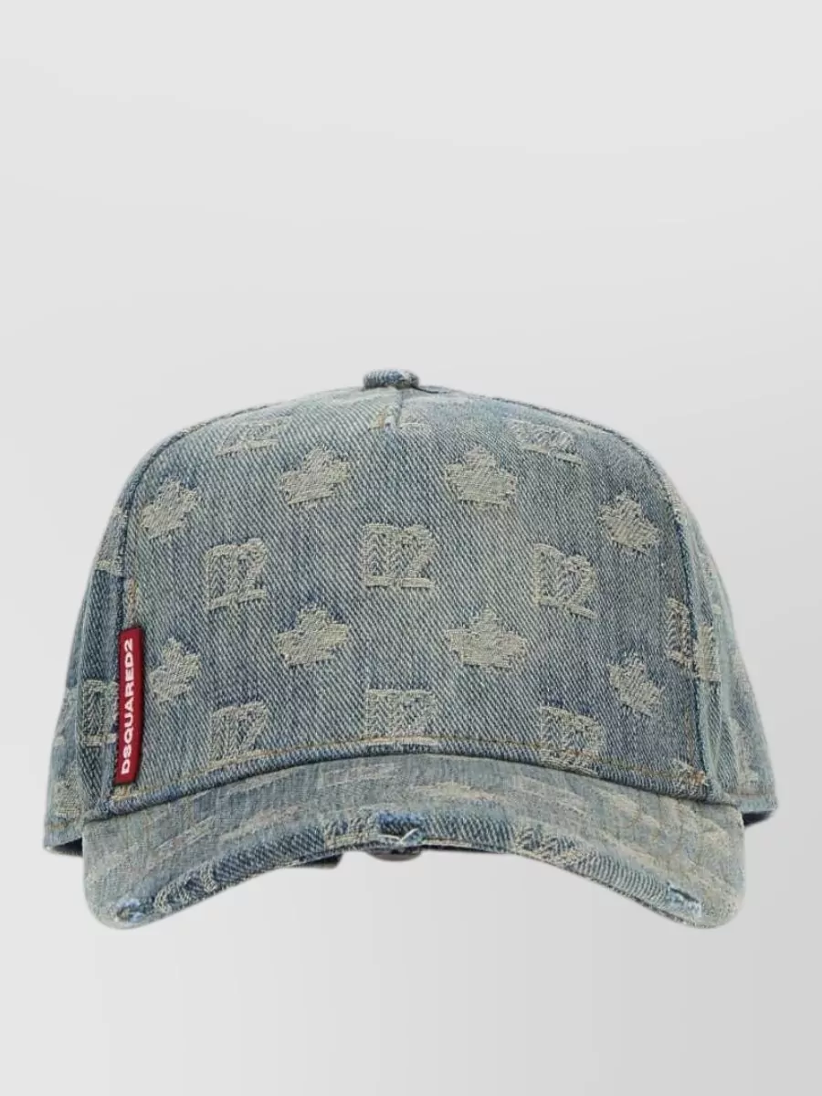Dsquared2 embroidered denim baseball cap