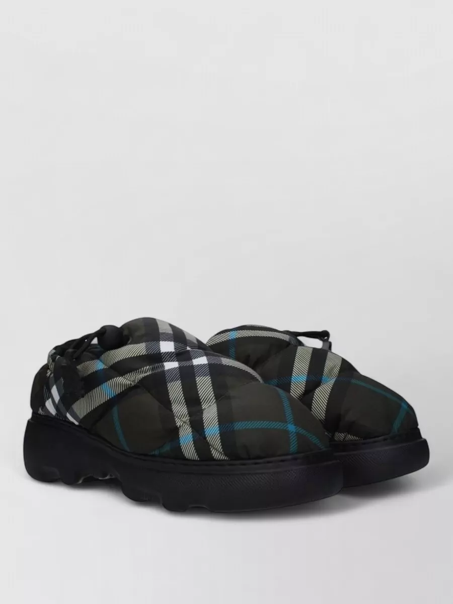 Burberry plaid slip-on loafers