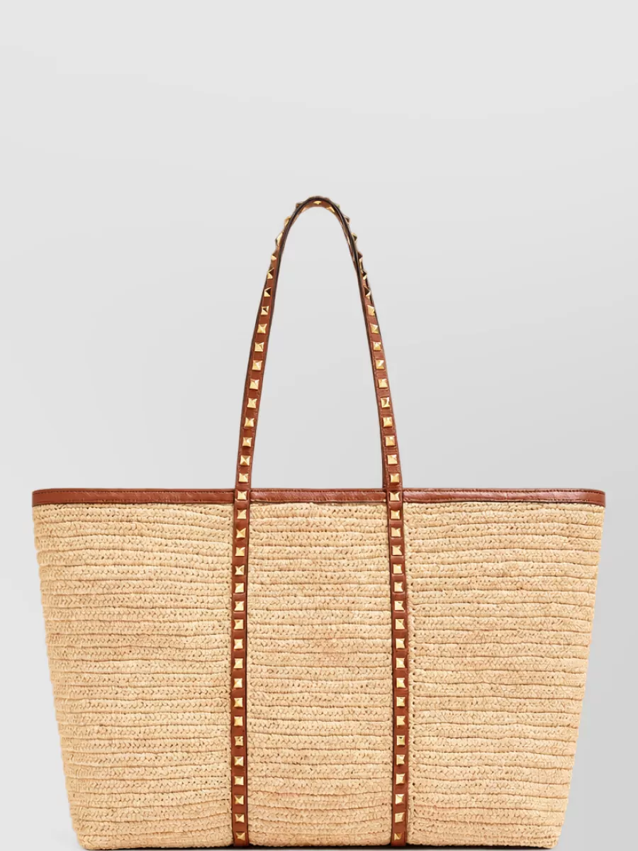 Valentino raffia tote bag