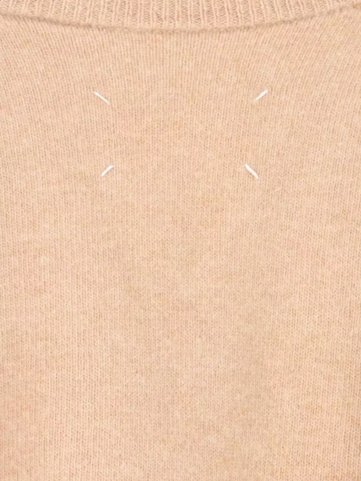 Maison Margiela Long Sleeve V-Neck Knitwear With Ribbed Cuffs And Hem