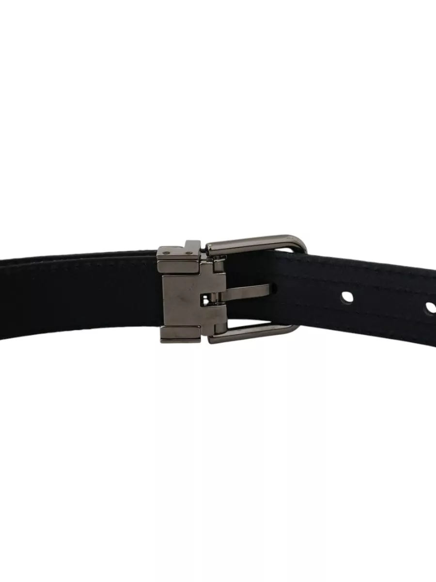 Dolce&Gabbana Leather Jacquard Stripe Belt