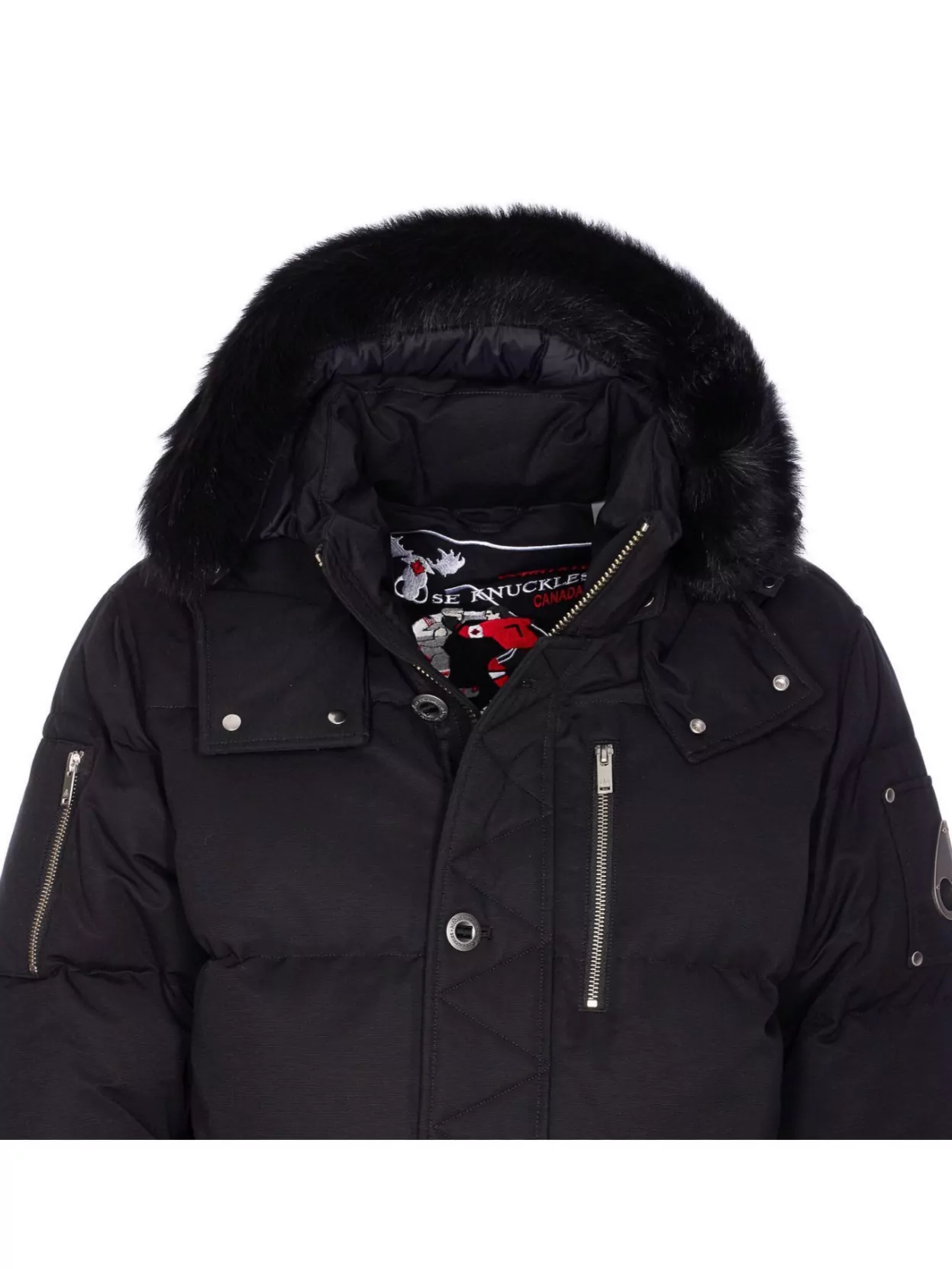 Moose Knuckles Quilted Hooded Jackets Removable Hood