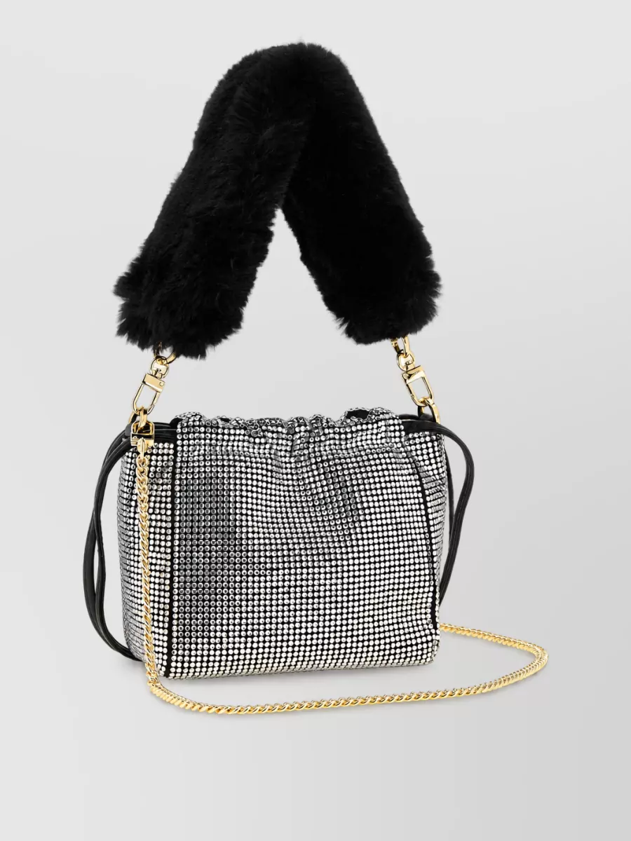 Pinko Love Bon Bon Rhinestone Bucket Bag