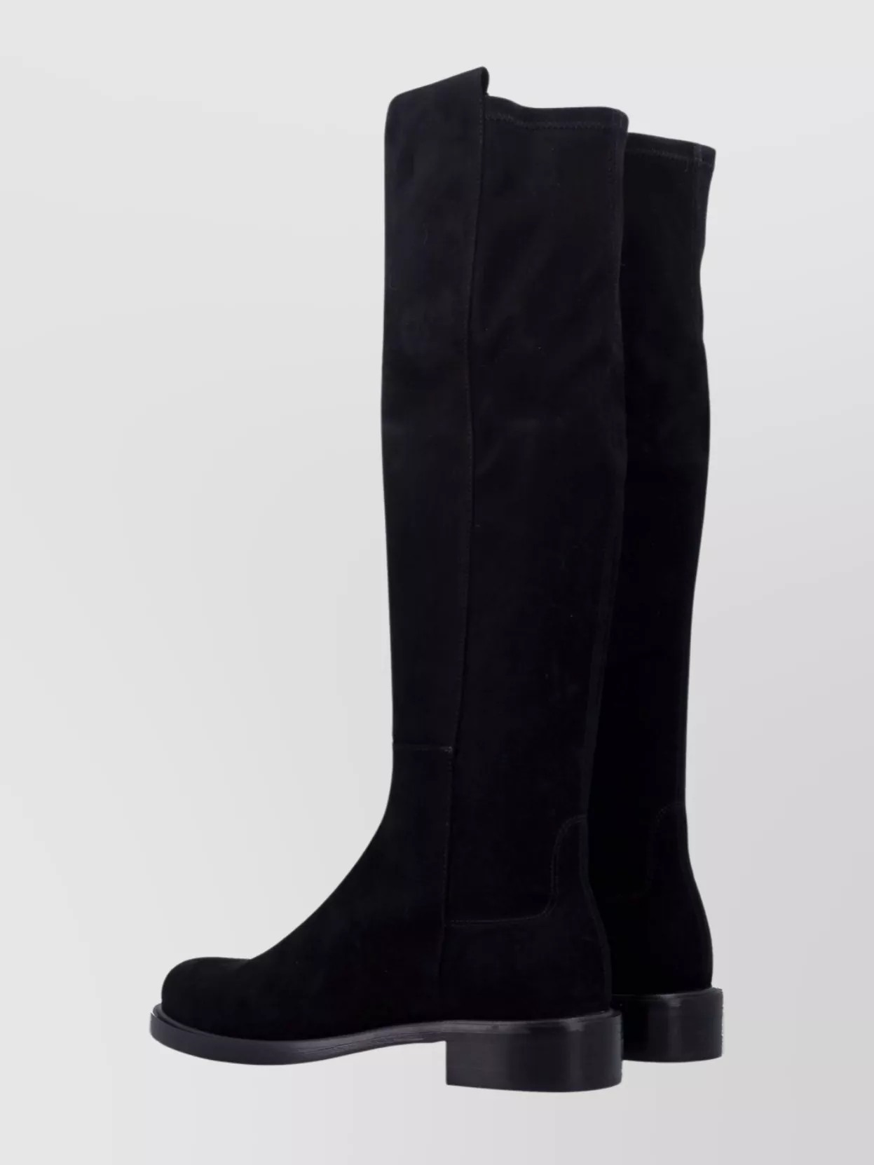 Stuart Weitzman Gisele Block Heel Knee High Boot In Black