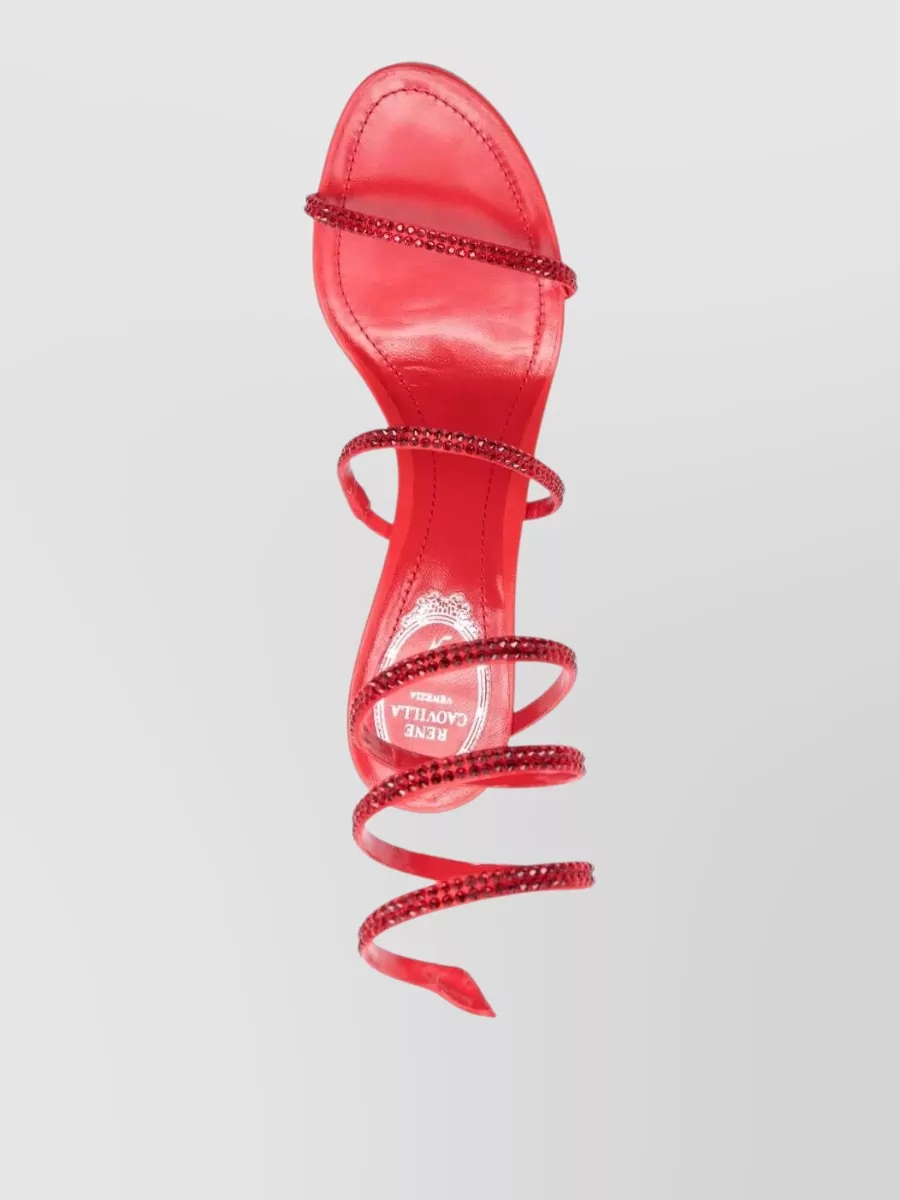 Rene Caovilla Leather Crystal-Embellished Sandals