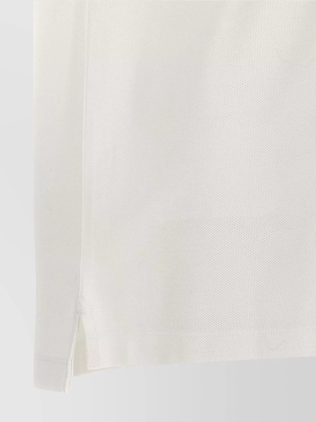 Burberry Ribbed Collar Polo Shirt With Side Slits