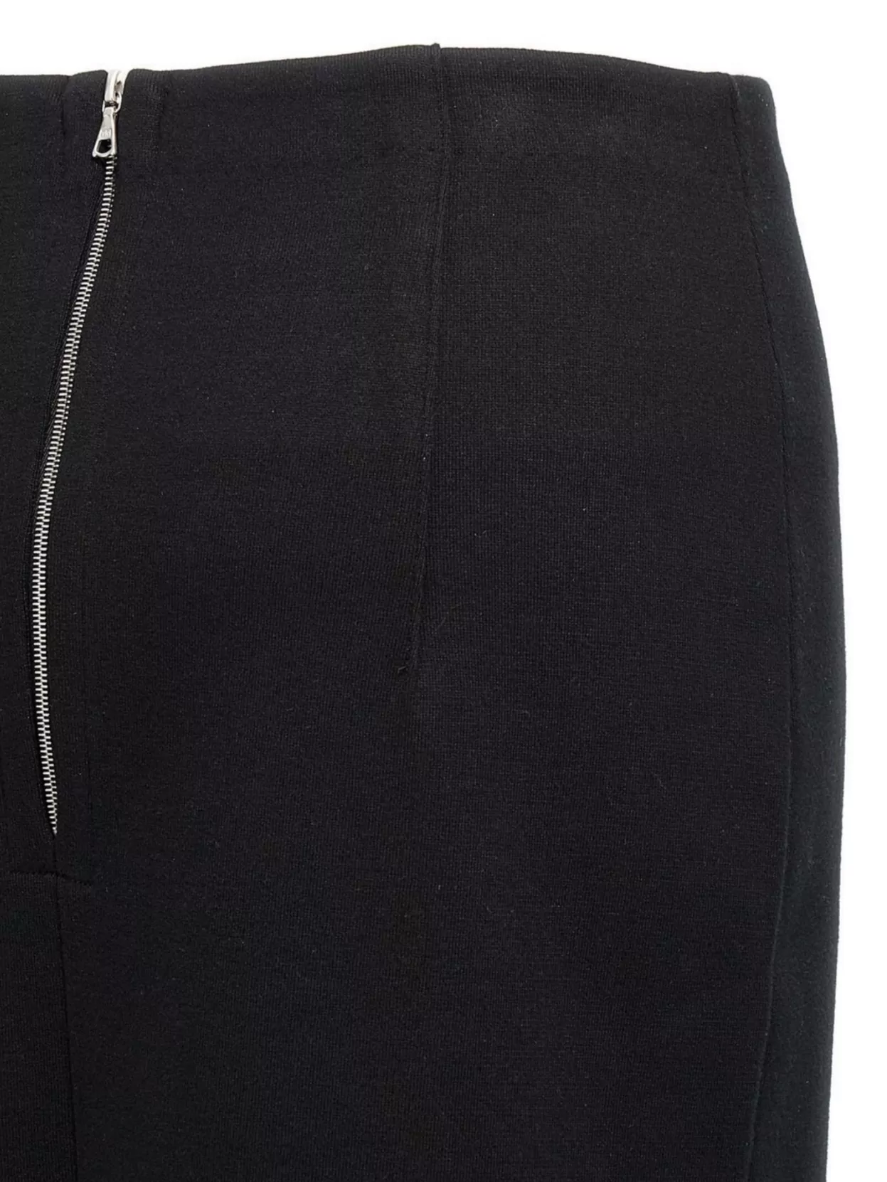 Auralee Reversible Knit Skirt High Waist In Black