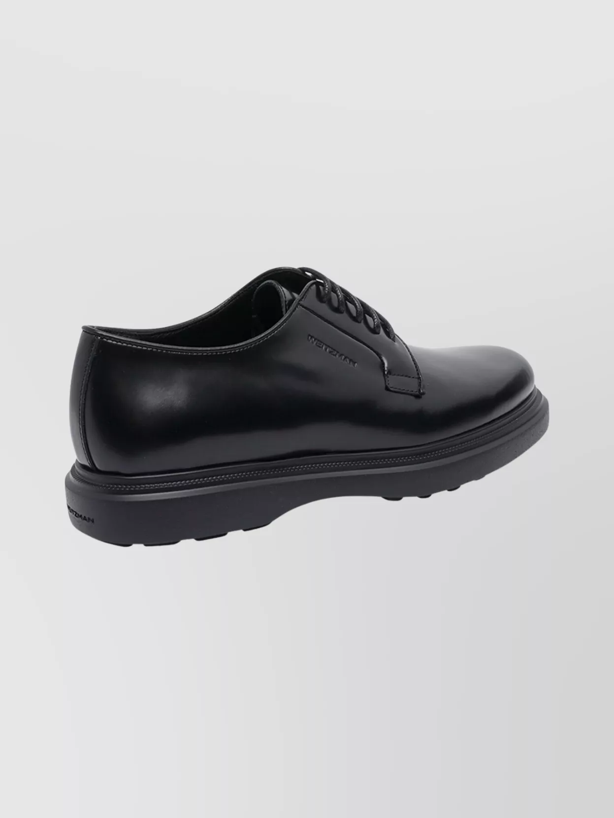 Stuart Weitzman Round Toe Lace-Up Leather Brogues
