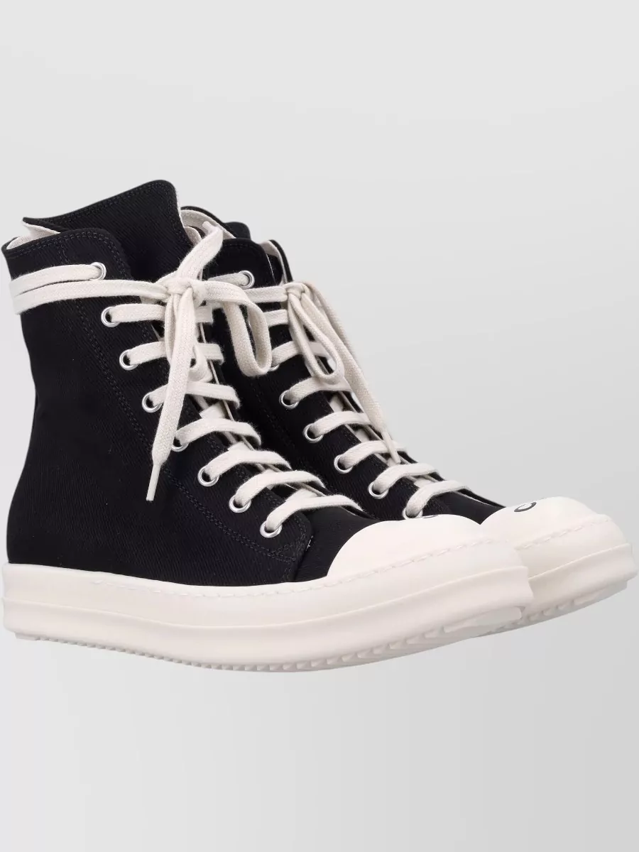 Rick Owens Drkshdw Canvas High-Top Lace-Up Sneakers