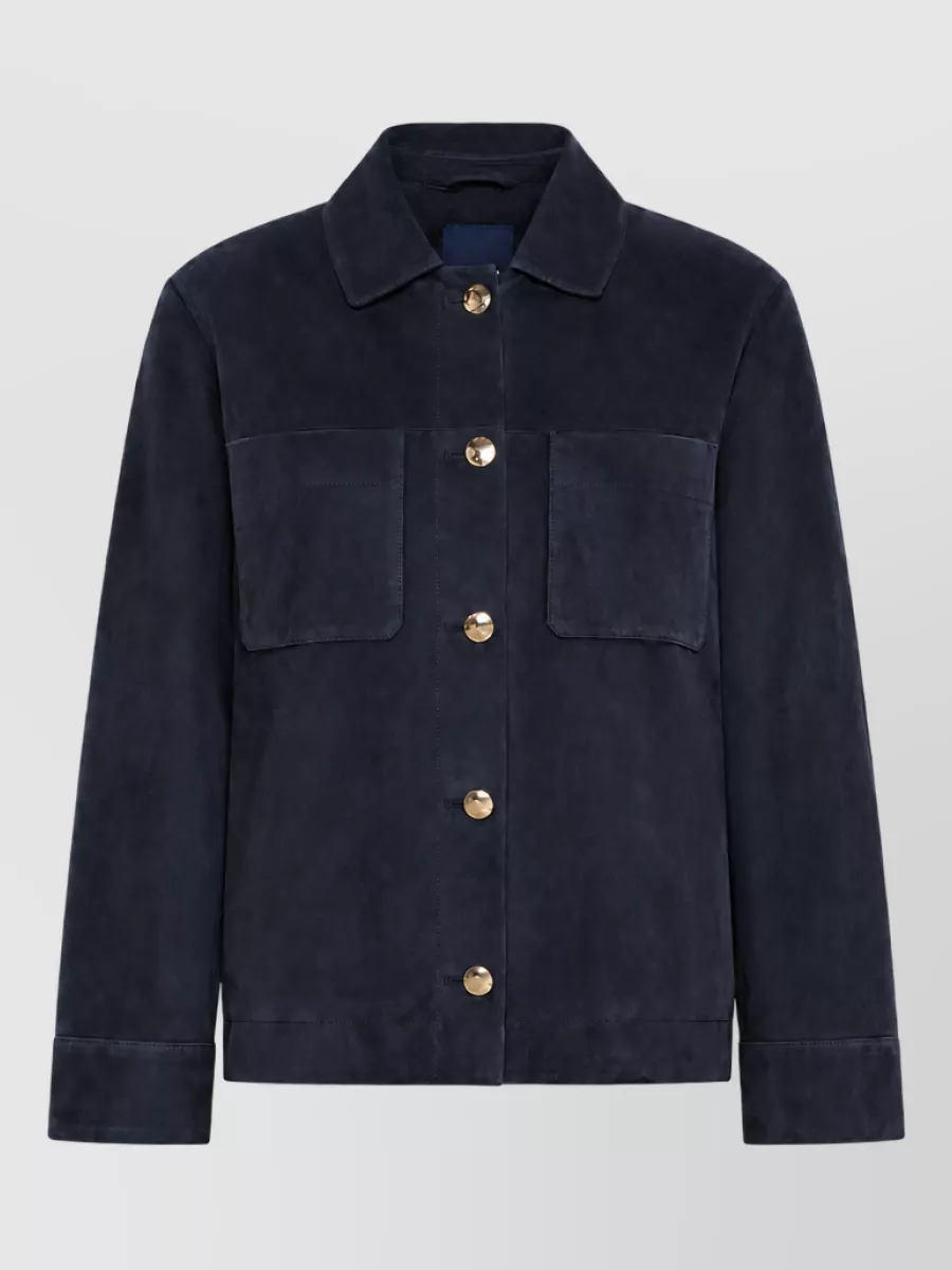 S Max Mara Leather single breasted coat