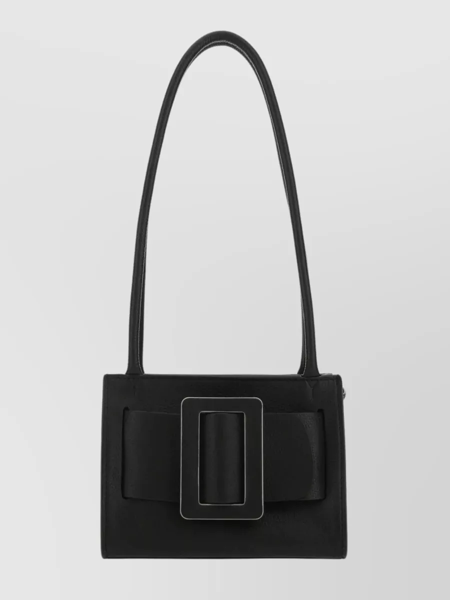 Boyy 18 Soft Rectangular Handbag With Side Pockets In Black