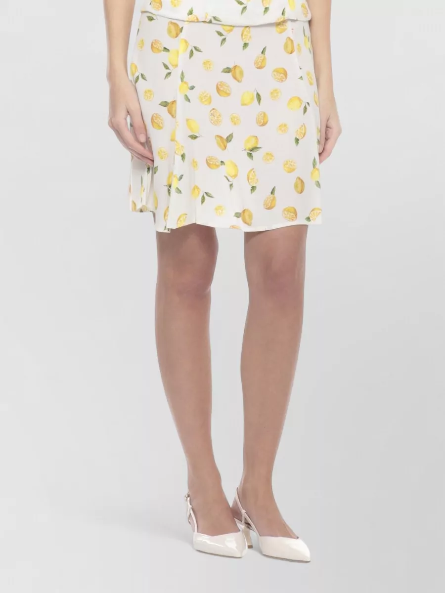 Mar De Margaritas Printed Sleeveless Heart-Neck Mini Dress