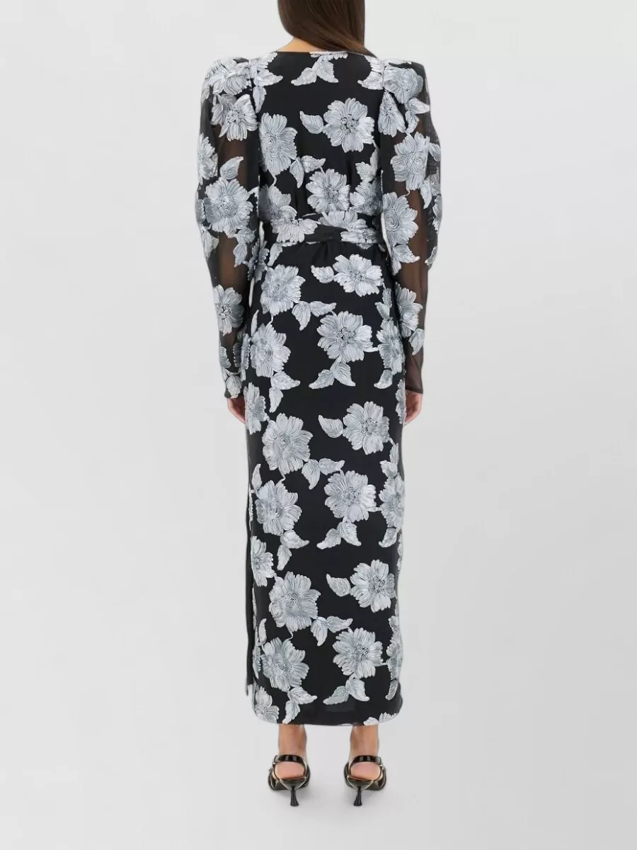 Rotate Birger Christensen Floral-Print Regular-Fit Maxi Dress