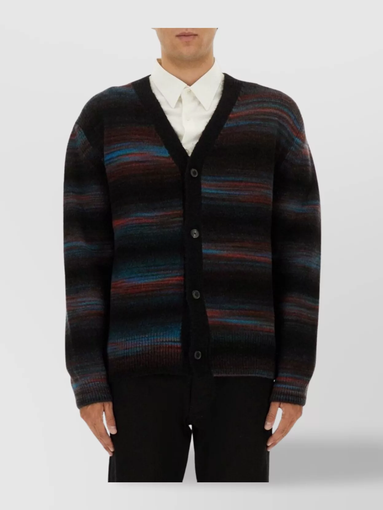 Paul Smith Striped V-Neck Long Sleeve Knitwear