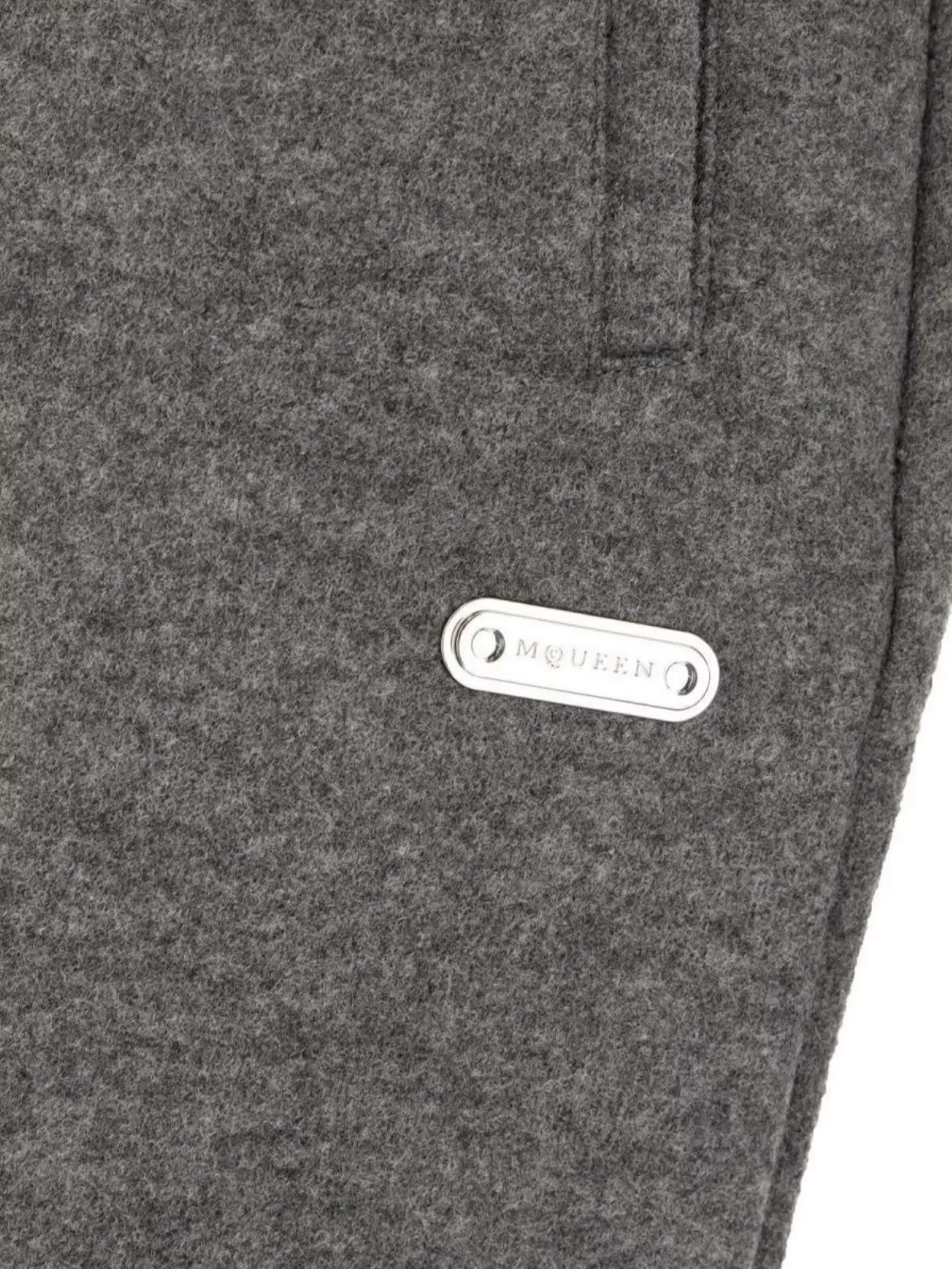 Alexander Mcqueen Grey Wool Blend Joggers