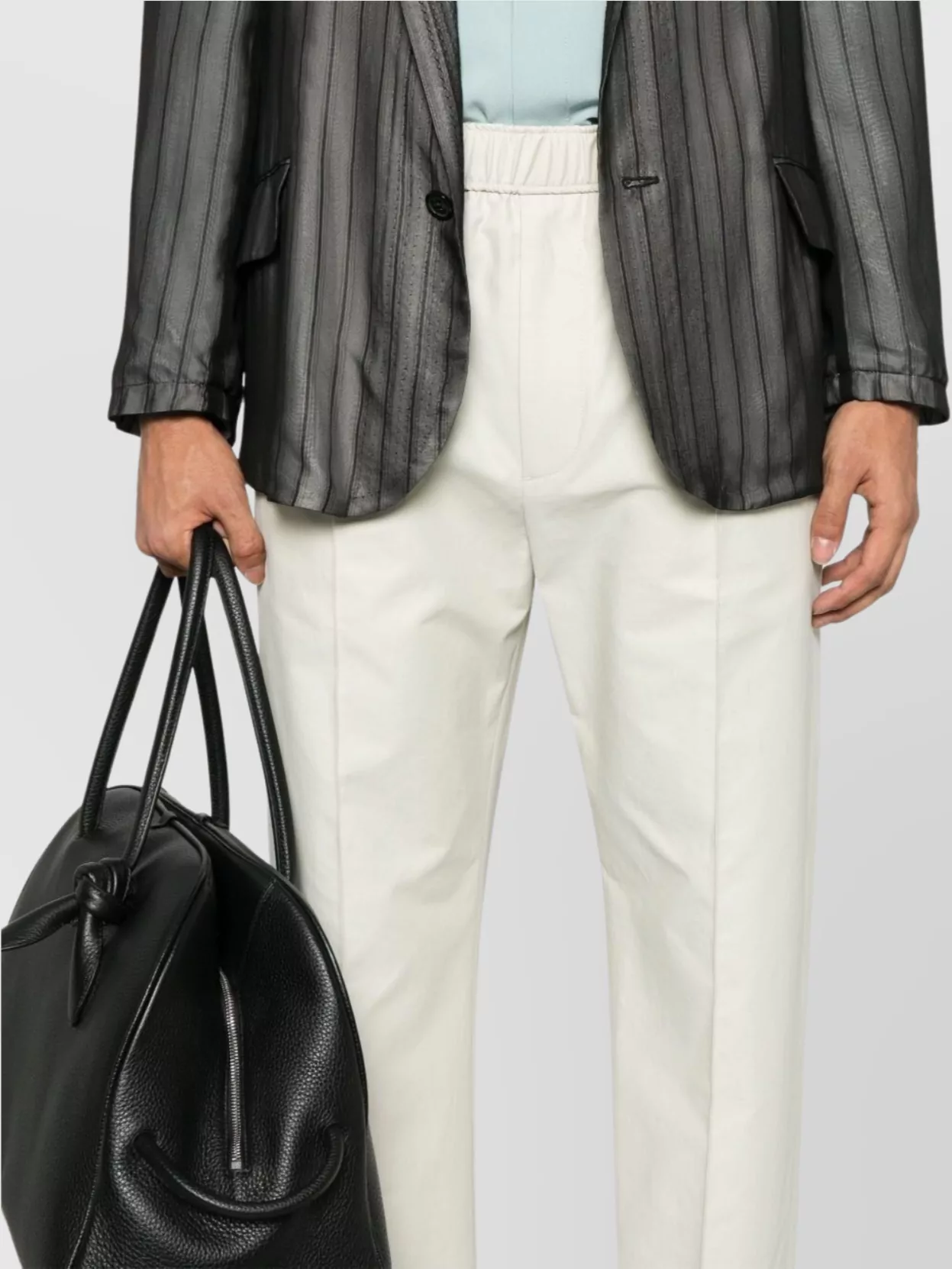 Lanvin Straight Cropped Pleated Trousers