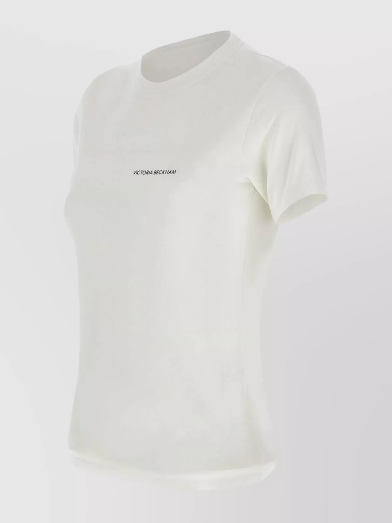 Victoria Beckham Womens White Logo-print Regular-fit Organic-cotton Jersey T-shirt Xl In Neutrals
