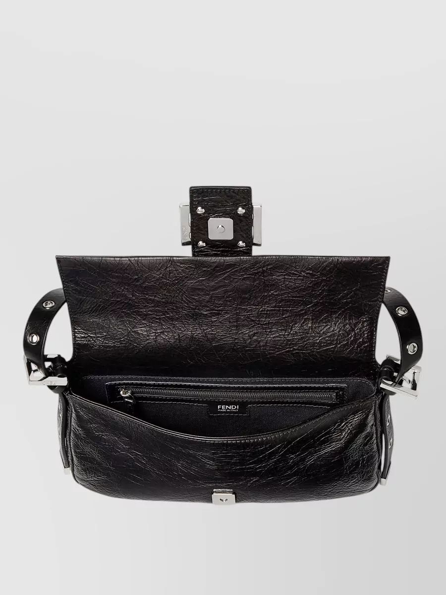 Fendi Baguette Calf Leather Clutch Bag