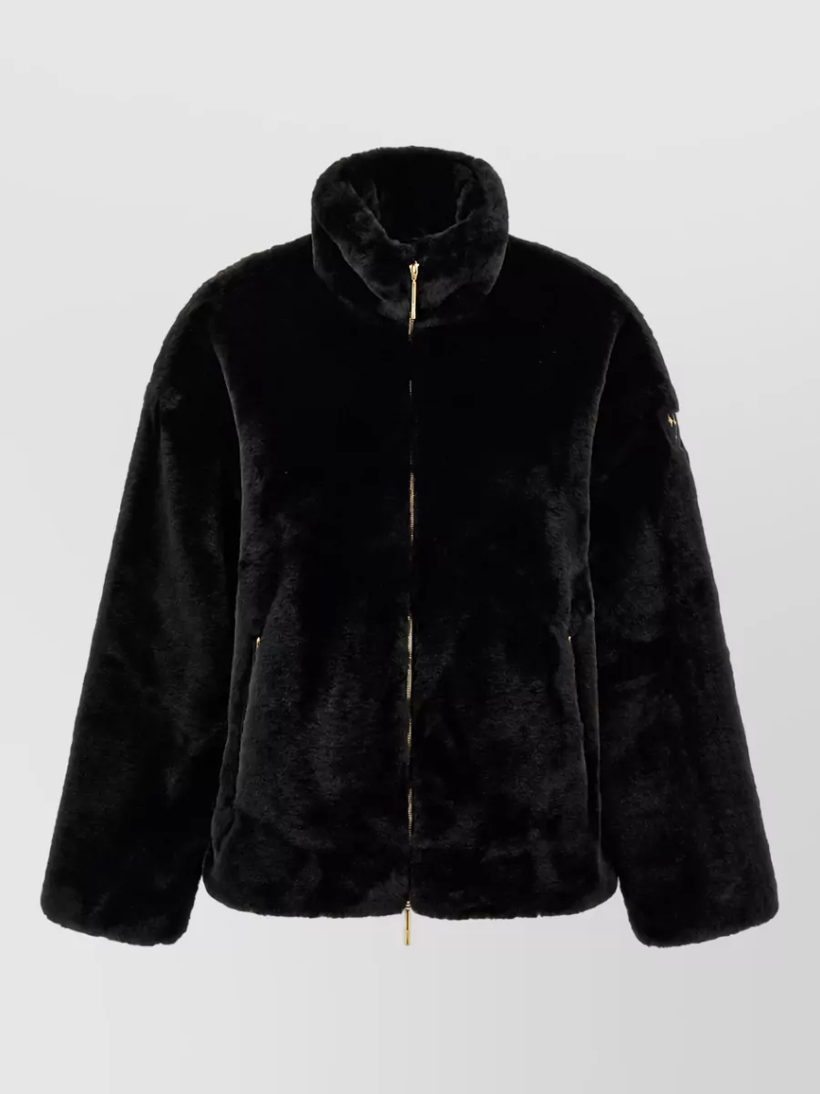 Tatras faux fur oversized high neck coat