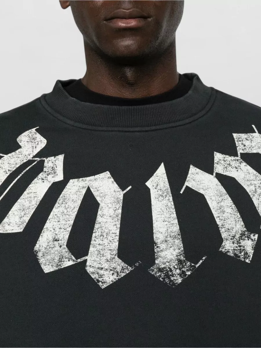 Palm Angels Cotton Oversized Logo-Print Sweatshirt