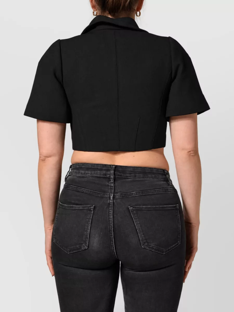 Dolce&Gabbana Cropped Short-Sleeve Blouse