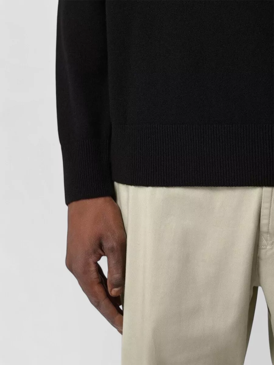 Stone Island Virgin Wool Zip-Up Sweater