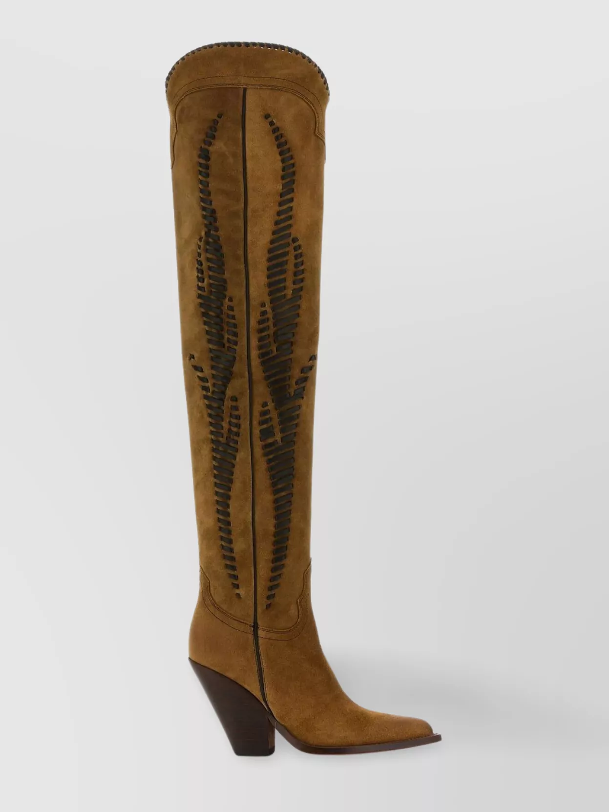 Sonora Hermosa Twist 100mm Suede Boots In Brown