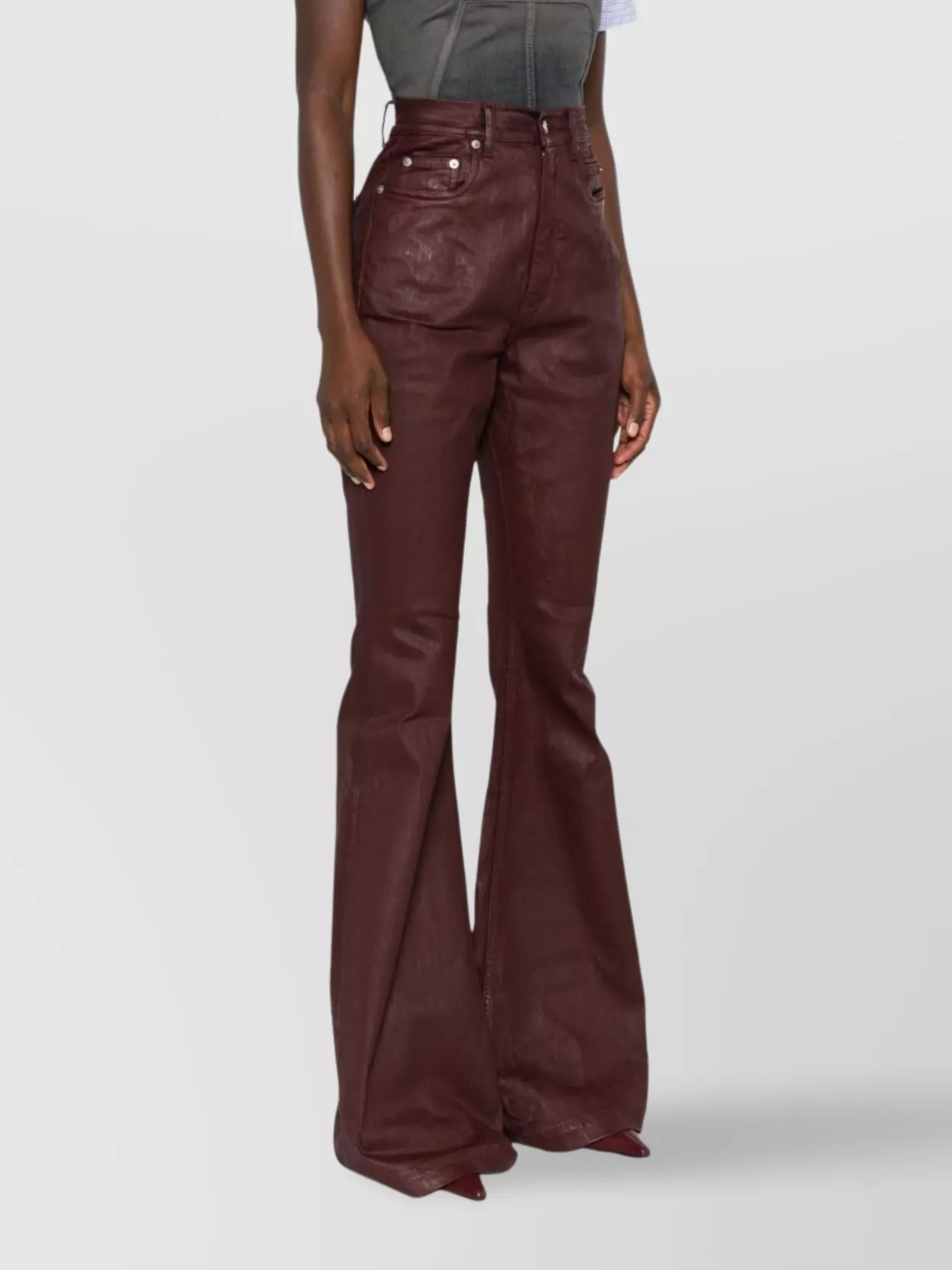 Rick Owens Drkshdw Flared Design Bootcut Denim Trousers