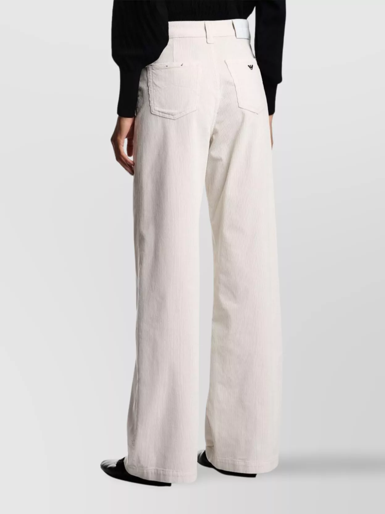 Emporio Armani Mid-Rise Wide-Leg Denim Jeans With Belt Loops