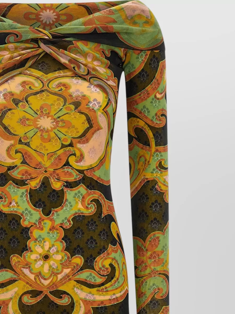Etro Off-The-Shoulder Asymmetric Maxi Dress