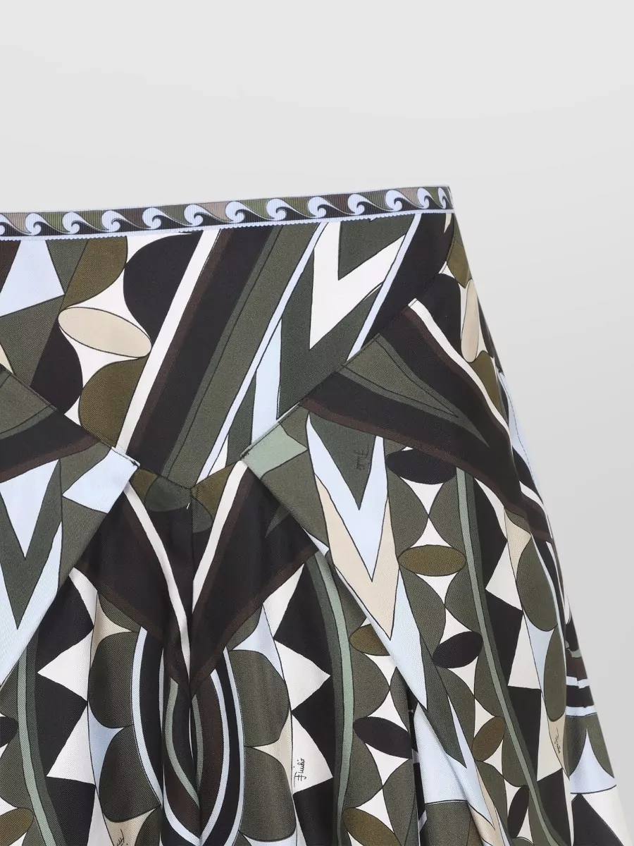 Pucci Silk Printed Wide-Leg Cropped Pants