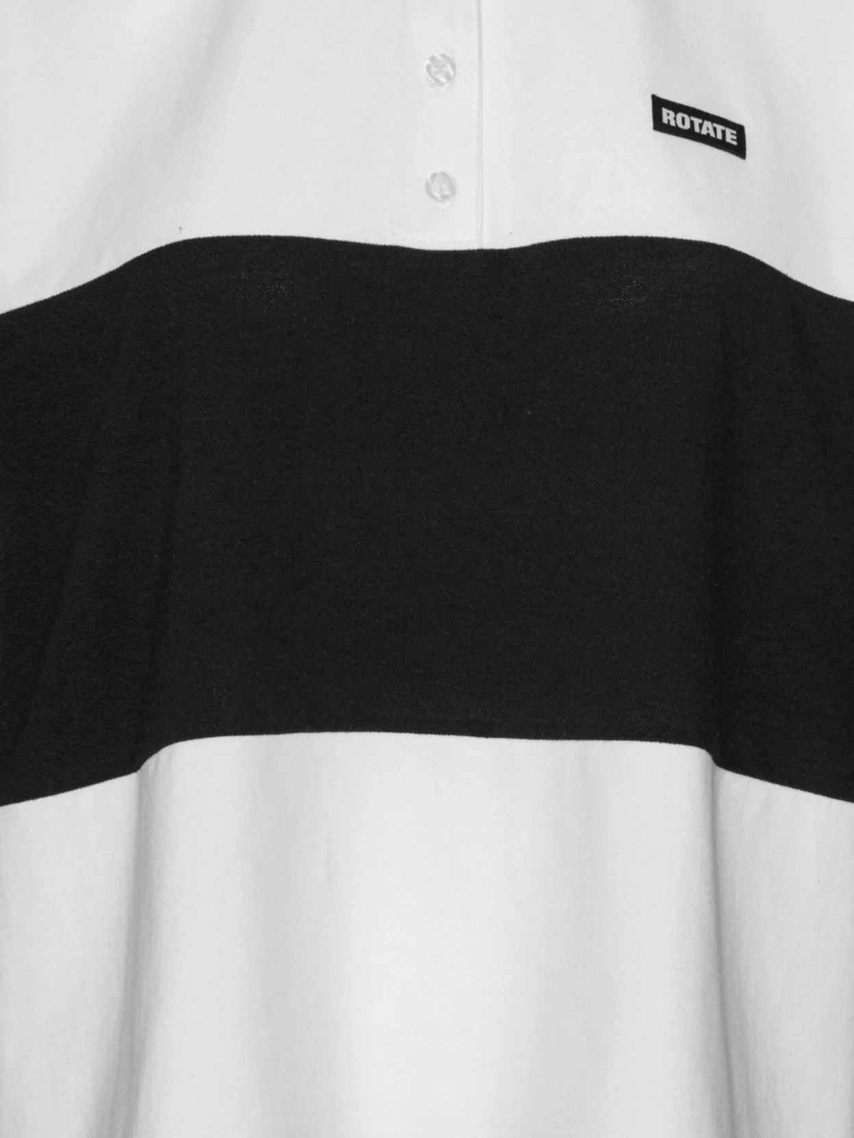 Rotate Long-Sleeved Polo Shirt Ribbed Cuffs