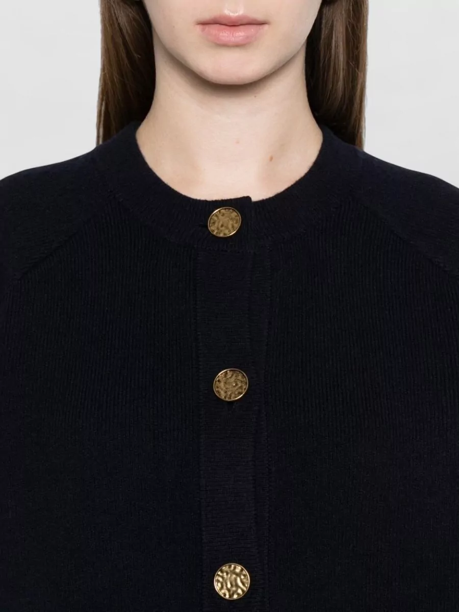 Totême Buttoned Wool Cardigan Featuring Pockets