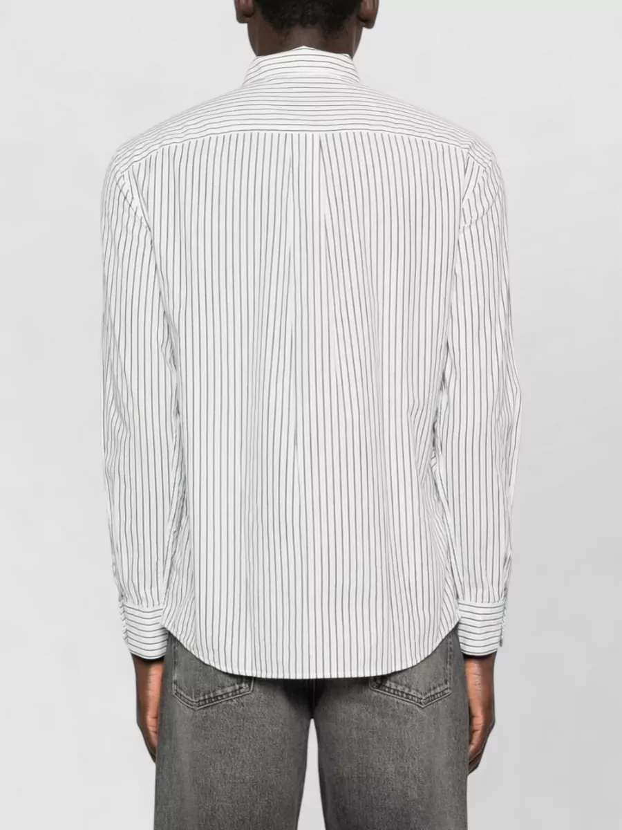 Emporio Armani Cotton Shirt Long Sleeves Striped Pattern