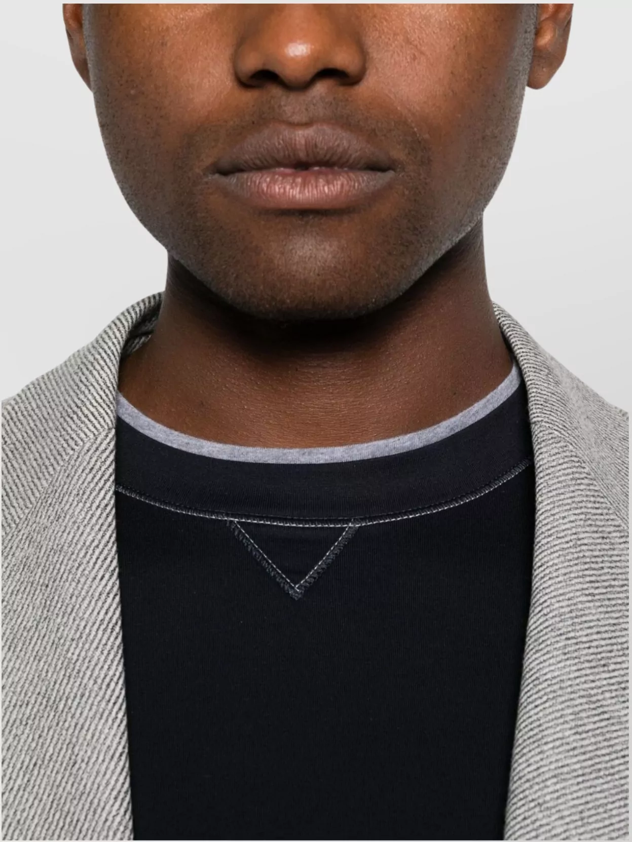 Brunello Cucinelli Cotton Logo T-Shirt Contrast Stitching