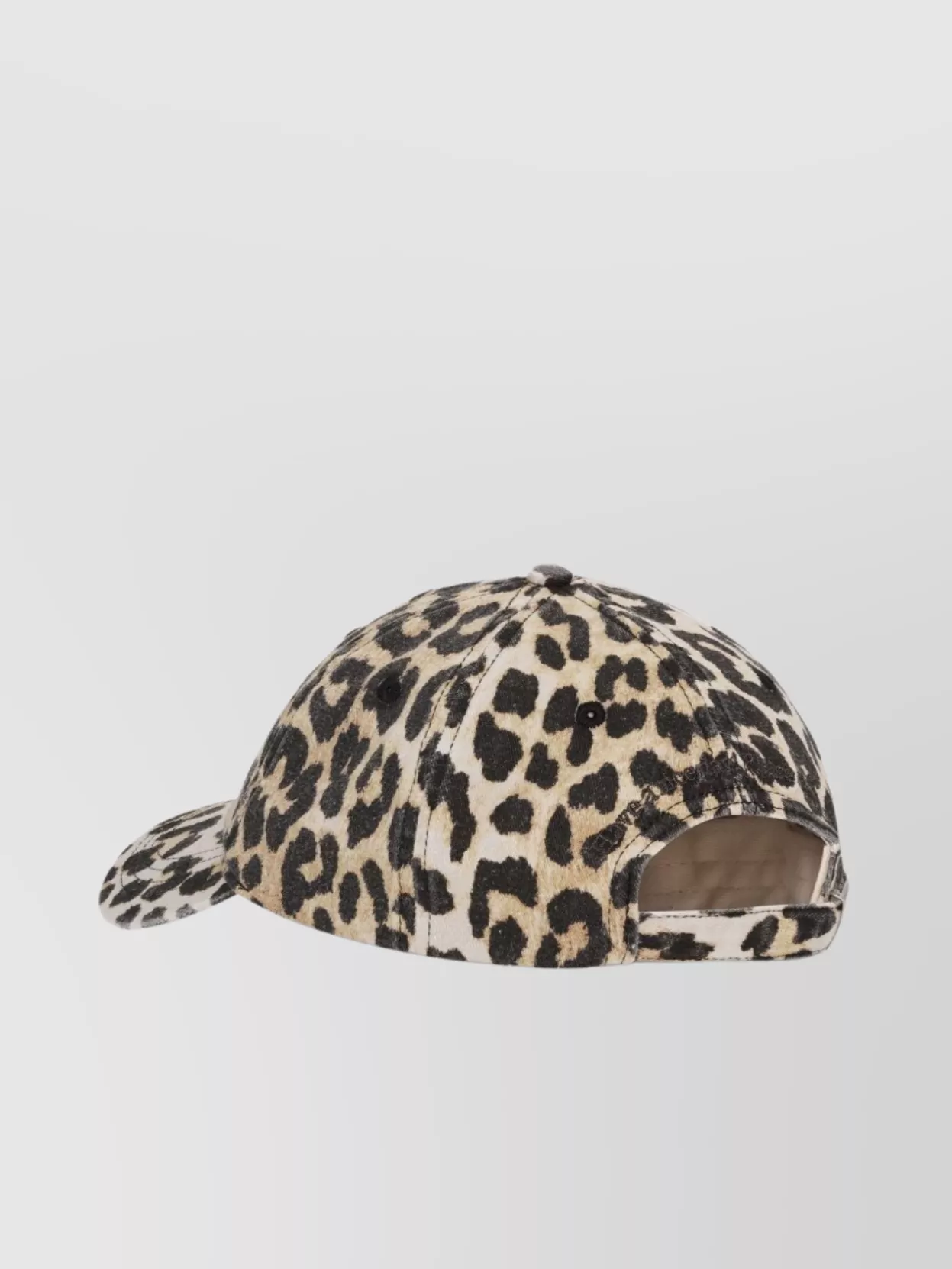Ganni Leopard print canvas baseball cap | The Fashion Square