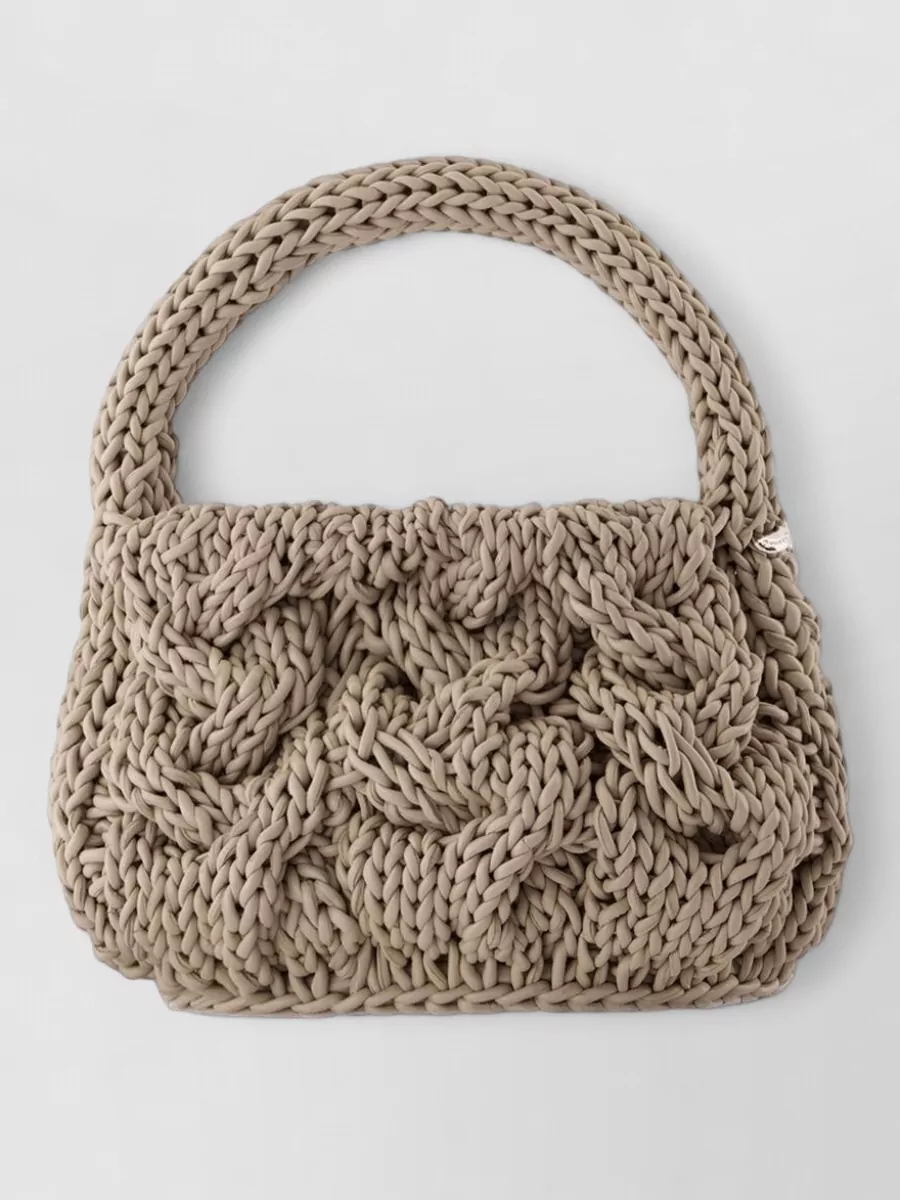 JW Anderson small leather cable-knit crossbody bag