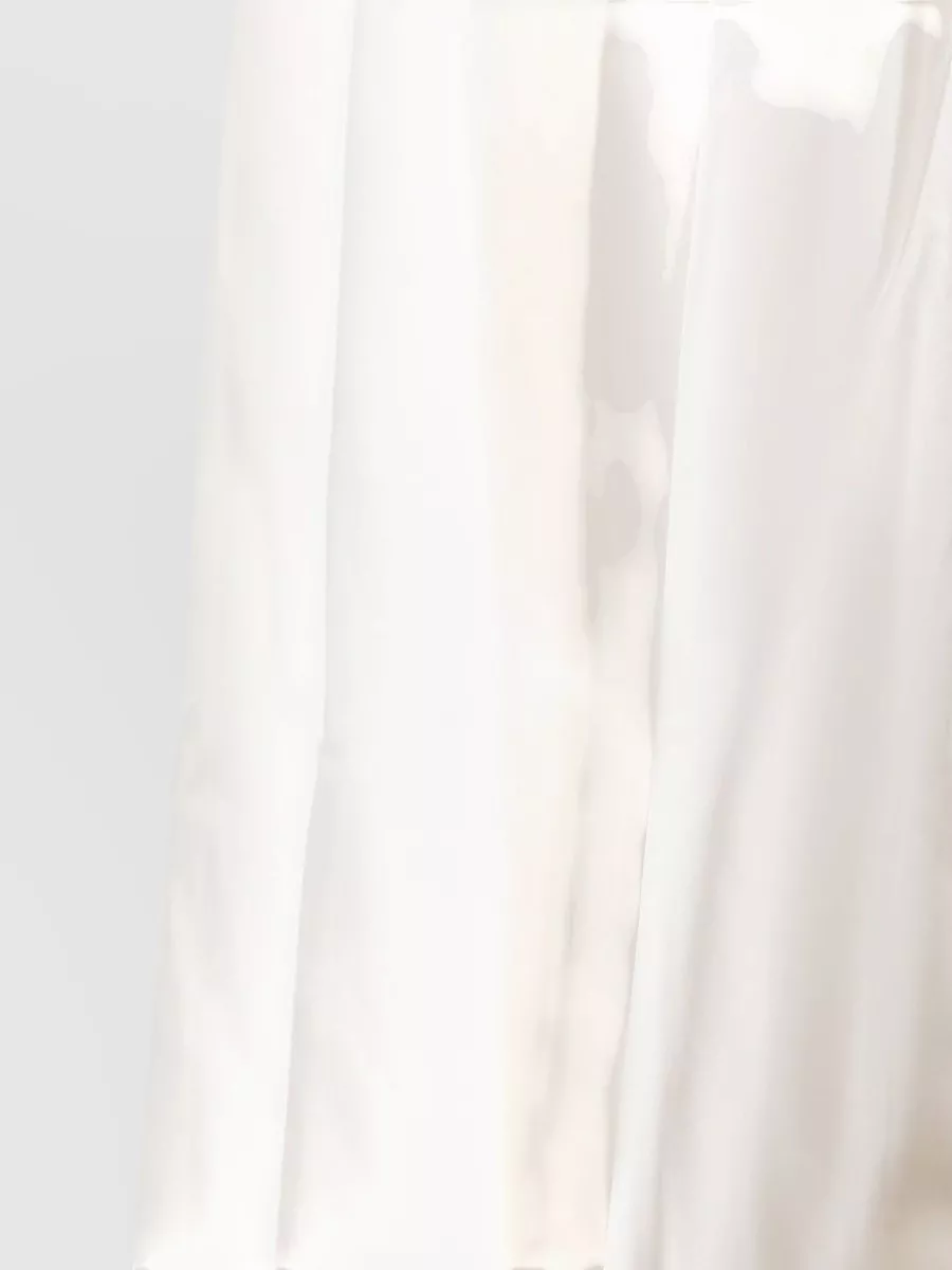 Self-Portrait Cotton Gathered Asymmetric Midi Skirt