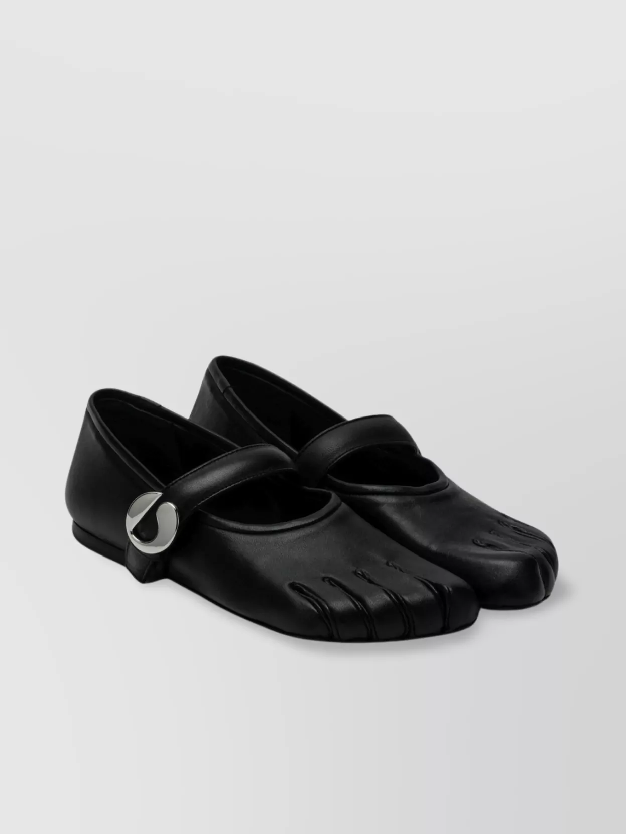 Coperni Buckle Detail Ballet Flats With Toe Separation