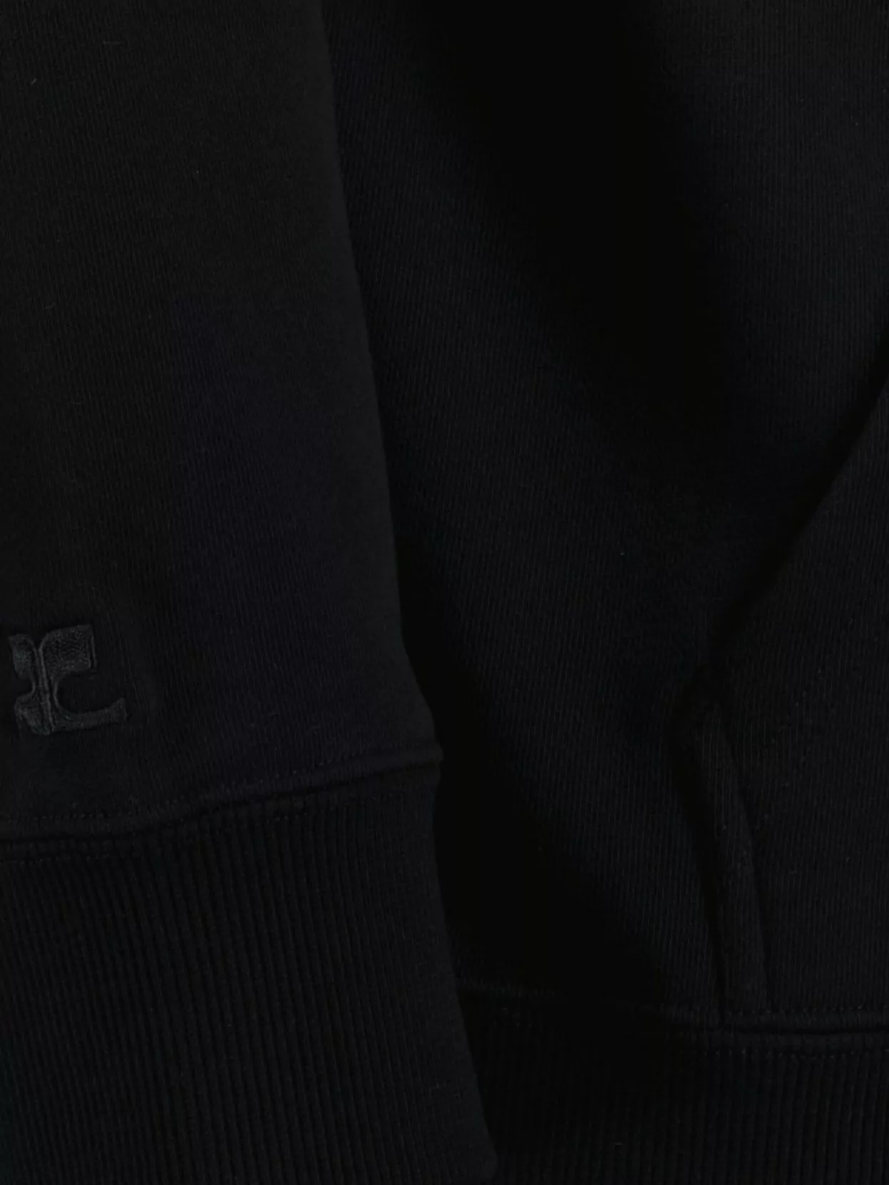 Courrèges Oversized Hoodie Embroidered Logo