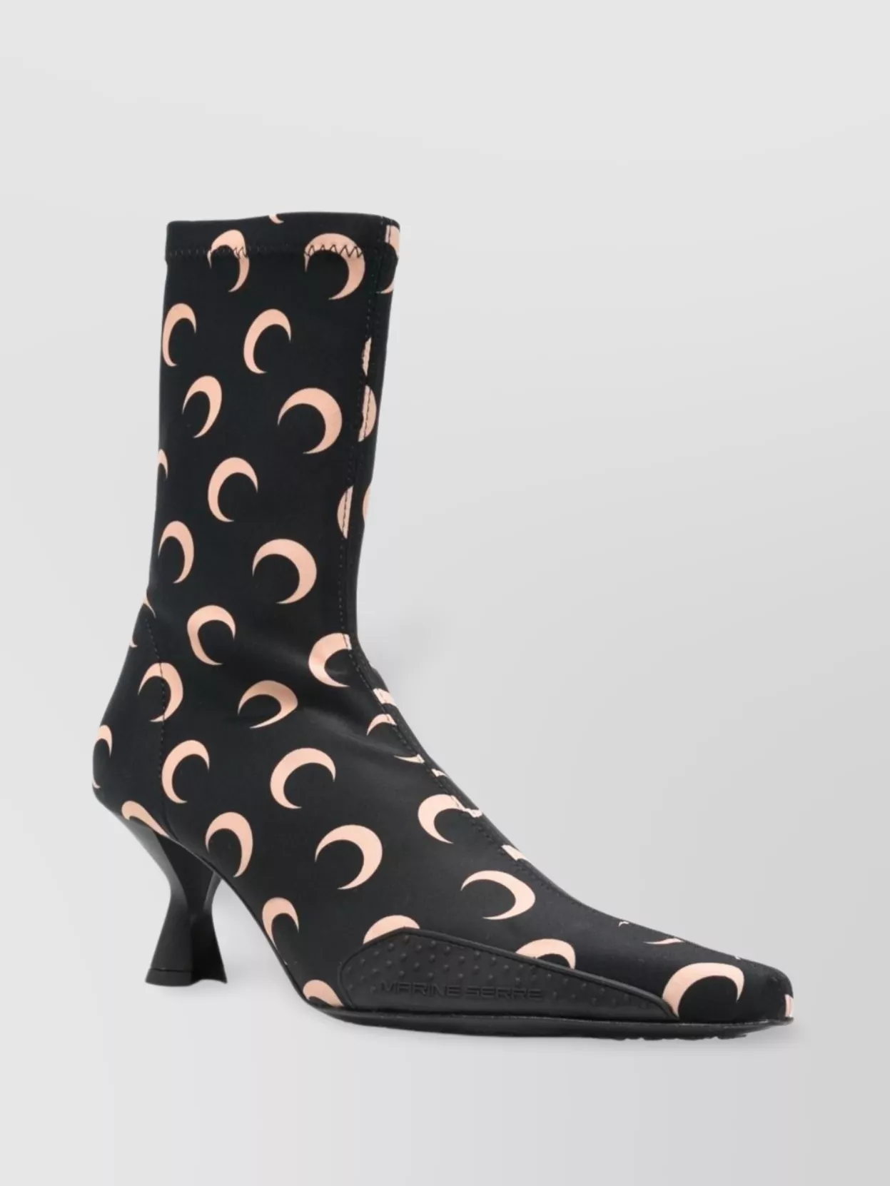 Marine Serre Crescent Moon Ankle-length Sculpted Heel Boots