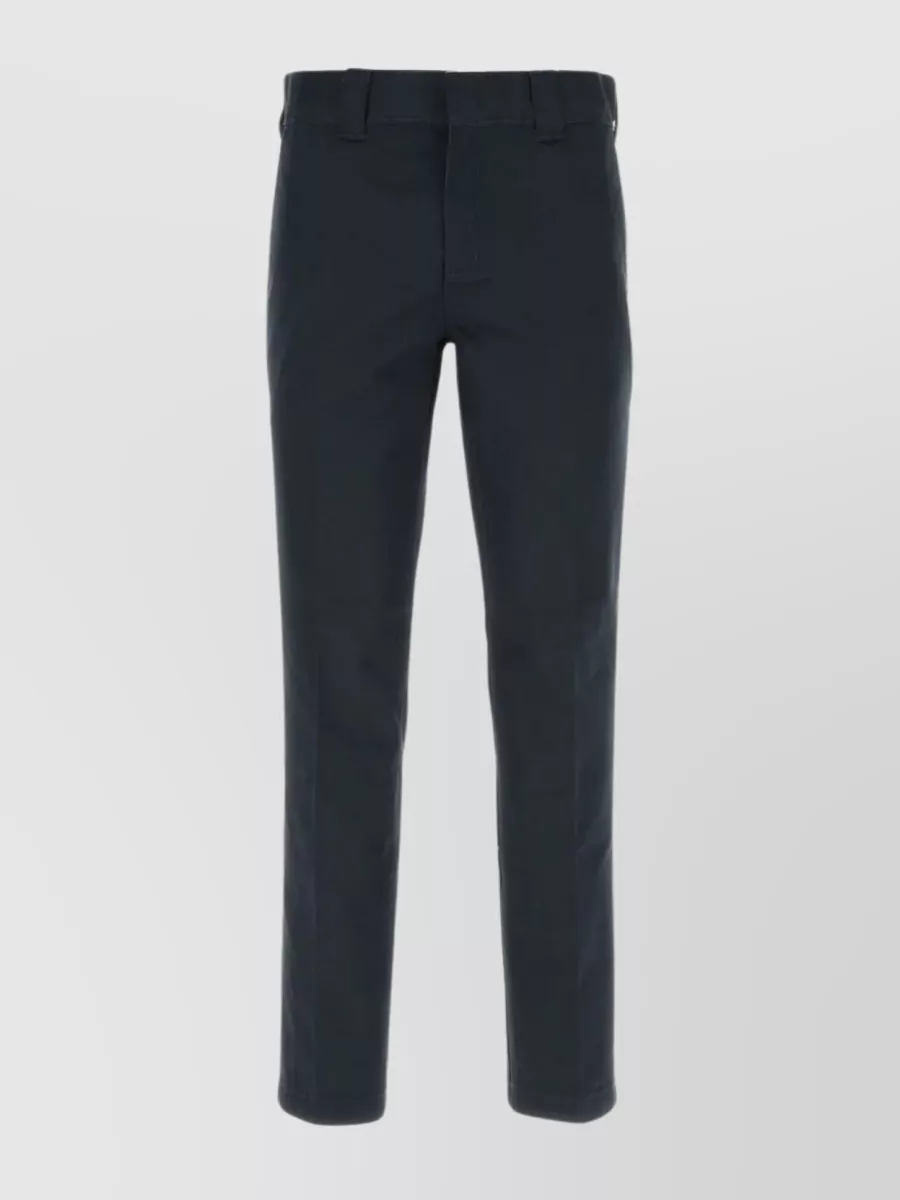 Shop Dickies Polyester Blend Pant With Central Slit And Belt Loops In Blue