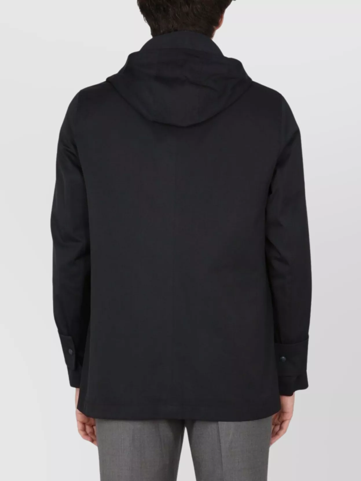 Thom Browne Nylon Parka With Front Pockets And Hood