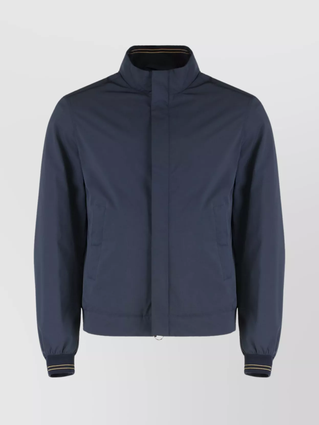 Paul & Shark Waterproof Jacket With High Collar And Pockets In Blue
