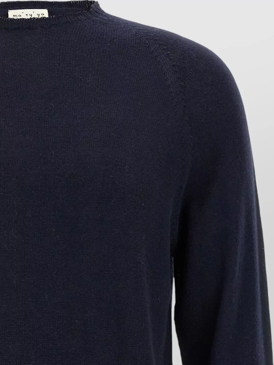 Ma'ry'ya Cashmere Cotton Crew-Neck Long-Sleeve Jumper