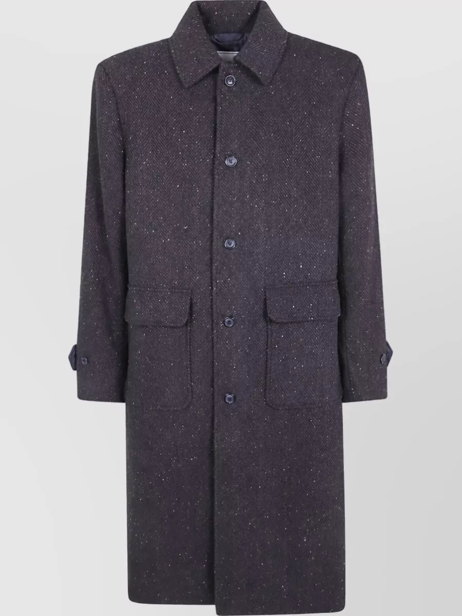 Les Deux herringbone wool coat
