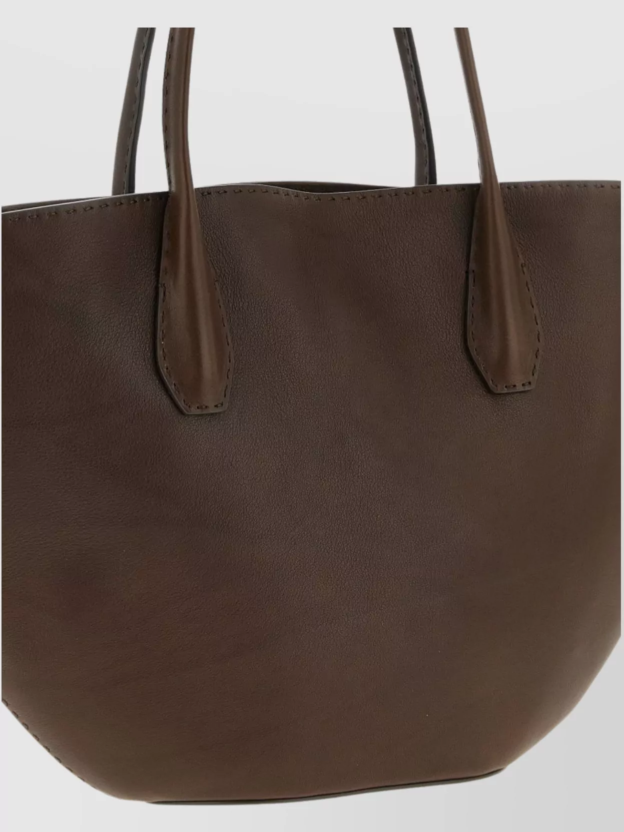 The Row Leather Tote Bag Double Handles