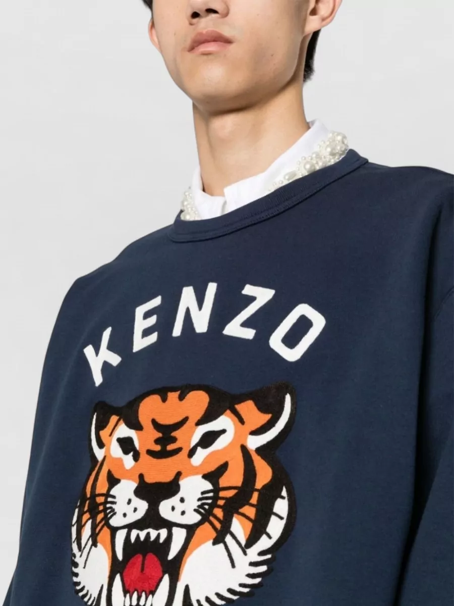 Kenzo Ribbed Trim Cotton Sweatshirt